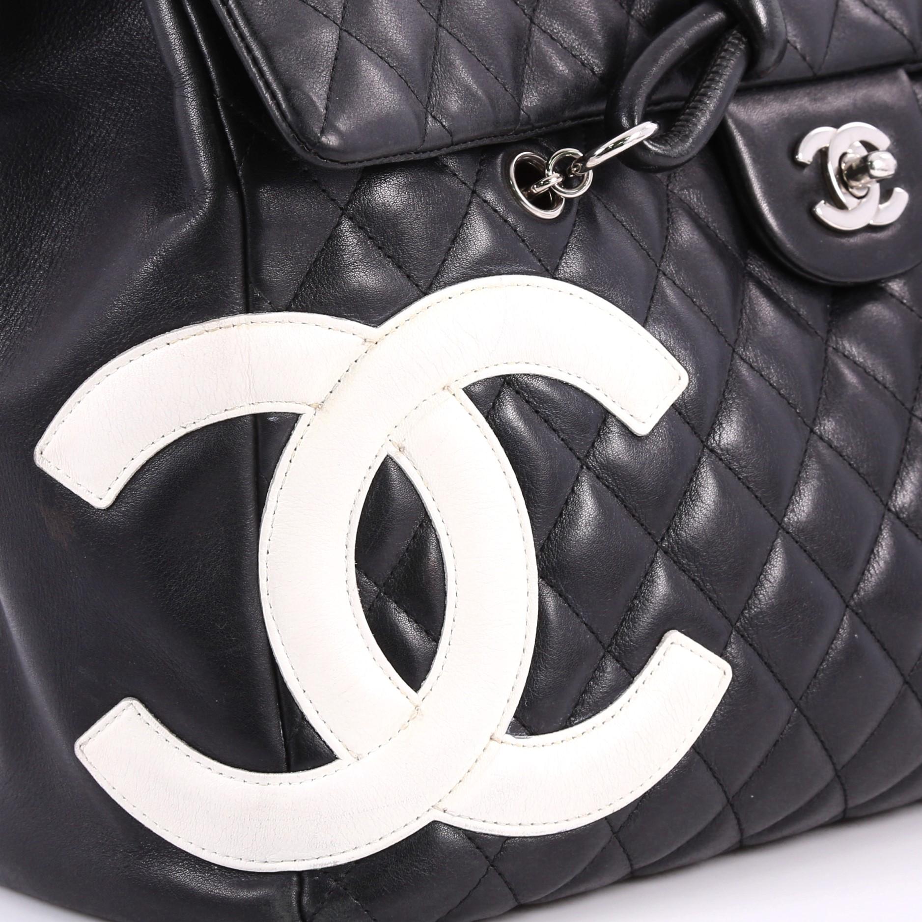 Chanel Cambon Flap Tote Quilted Leather Large 1