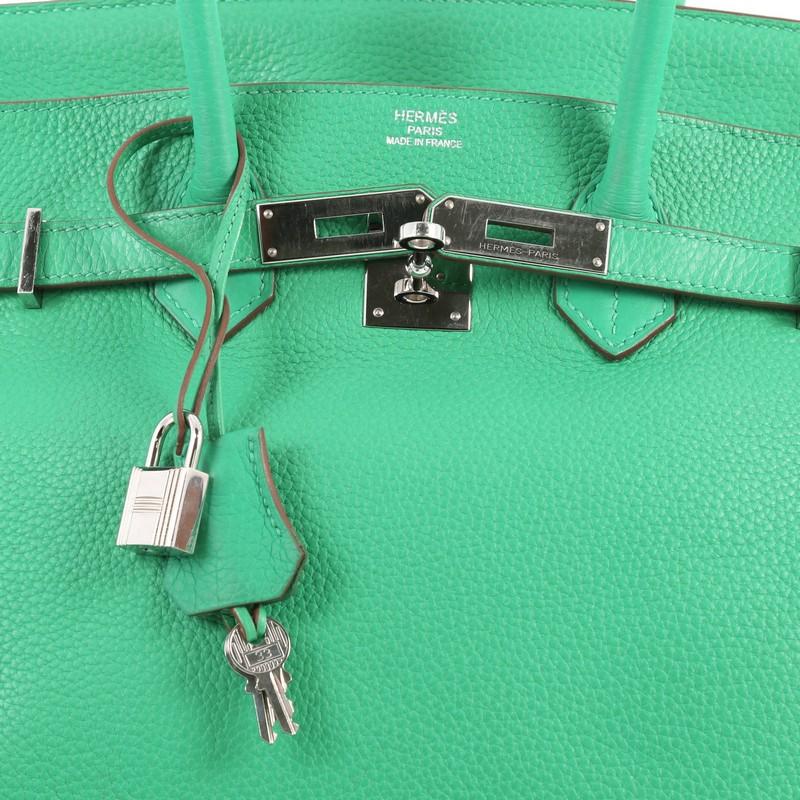 Hermes Birkin Handbag Menthe Clemence with Palladium Hardware 35  1