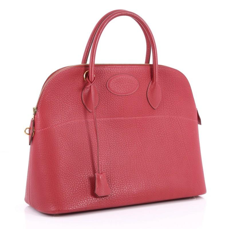 Pink Hermes Bolide Handbag Fjord 35