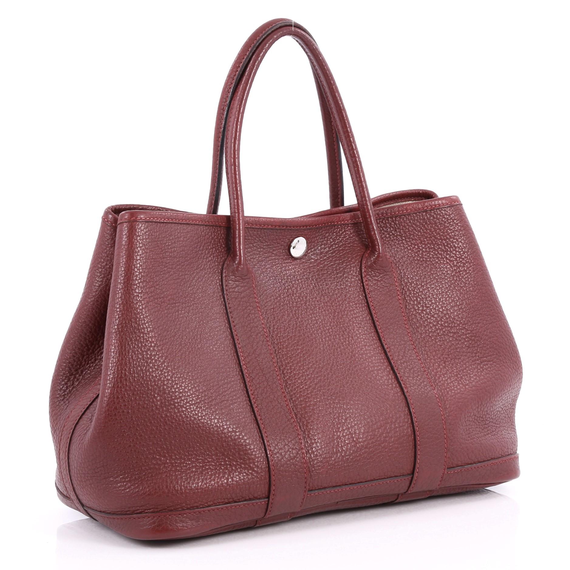 Brown Hermes Garden Party Tote Leather 30