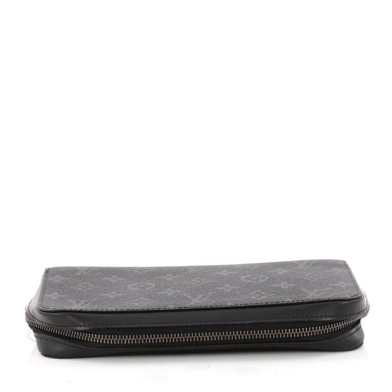 Women's or Men's Louis Vuitton Zippy Wallet Limited Edition Monogram Eclipse Canvas XL
