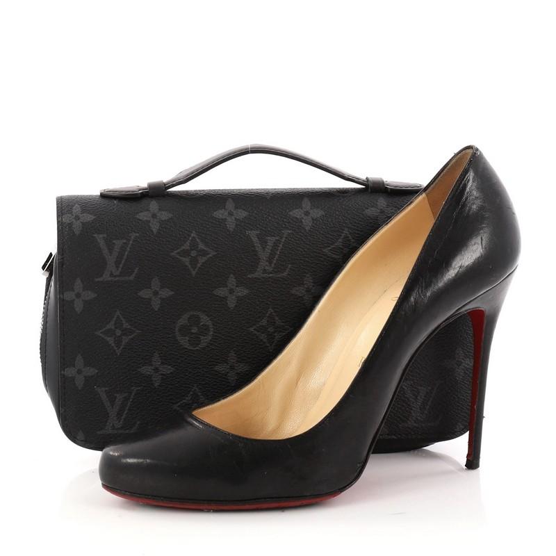This authentic Louis Vuitton Zippy Wallet Limited Edition Monogram Eclipse Canvas XL is an excellent wallet for everyday utility with the luxury and style. Crafted in eclipse black monogram eclipse coated canvas, this stylish wallet features a