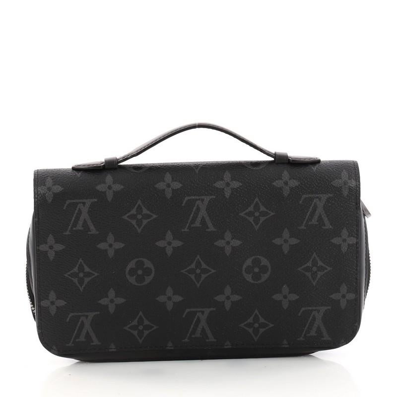 Louis Vuitton Zippy Wallet Limited Edition Monogram Eclipse Canvas XL In Good Condition In NY, NY