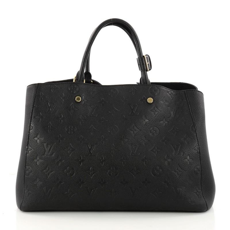 Black Louis Vuitton Montaigne Handbag Monogram Empreinte Leather GM