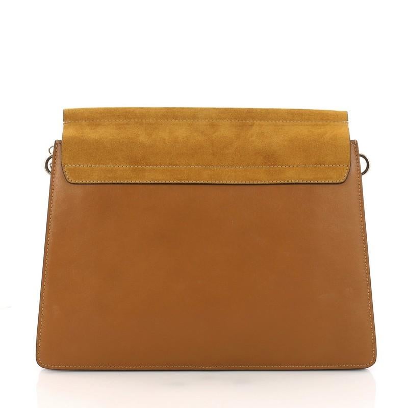  Chloe Faye Shoulder Bag Leather and Suede Medium In Good Condition In NY, NY