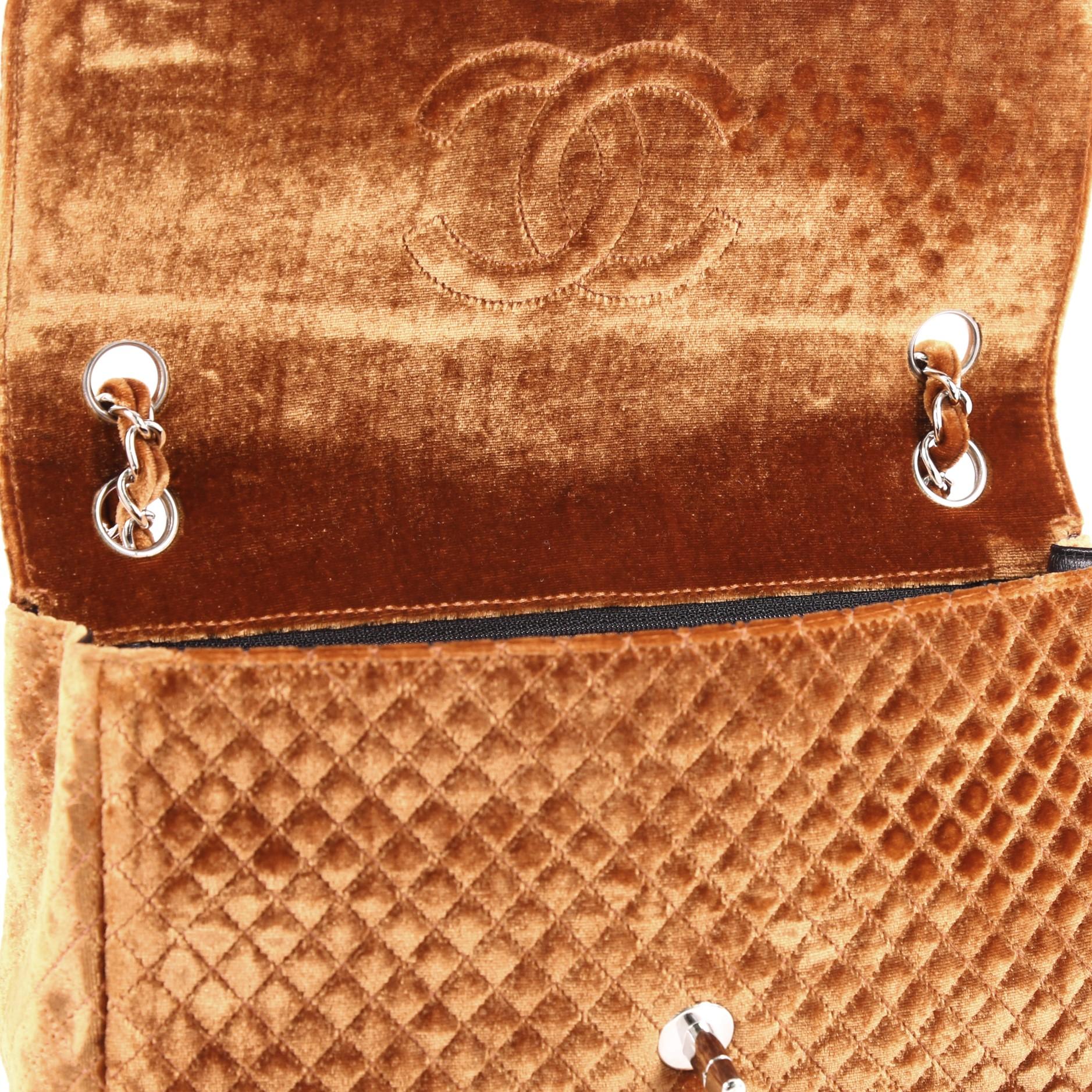 Chanel Vintage Classic Single Flap Bag Micro Quilted Velvet Medium 2