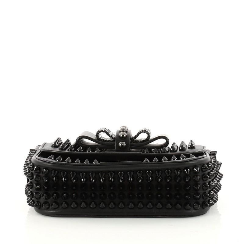 Christian Louboutin Sweet Charity Crossbody Tasche Spiked Leder Mini (Schwarz)