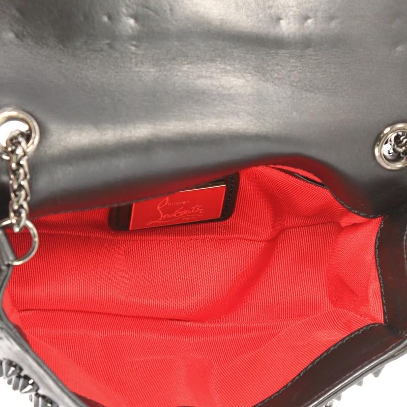 Black  Christian Louboutin Sweet Charity Crossbody Bag Spiked Leather Mini 