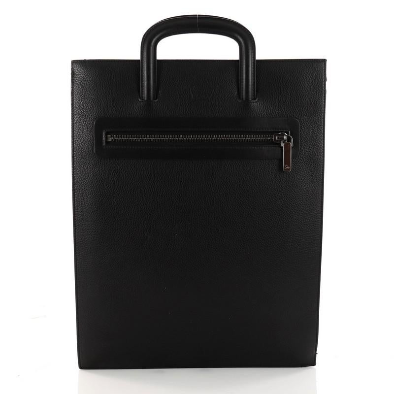 Christian Louboutin Trictrac Portfolio Tasche aus Leder und gesprenkeltem Leder Groß im Zustand „Gut“ in NY, NY