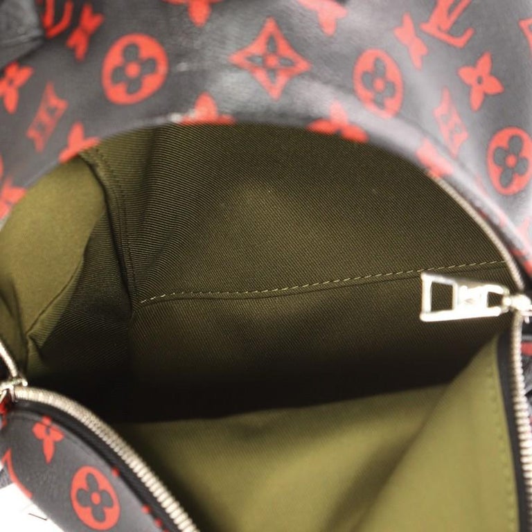 Louis Vuitton Backpack Palm Springs Monogram Infrarouge PM Black/Red