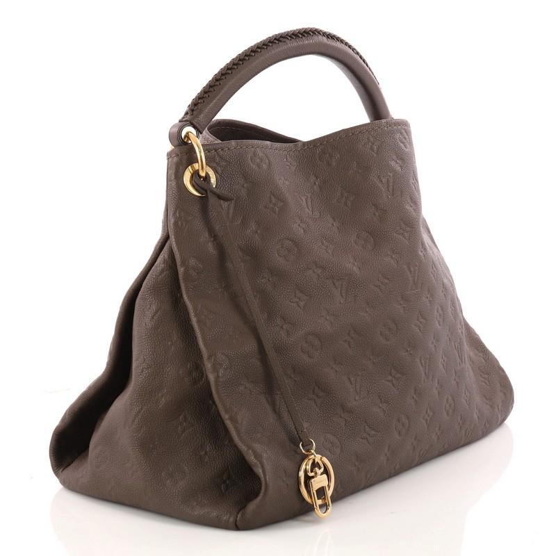 Brown Louis Vuitton Artsy Handbag Monogram Empreinte Leather MM 