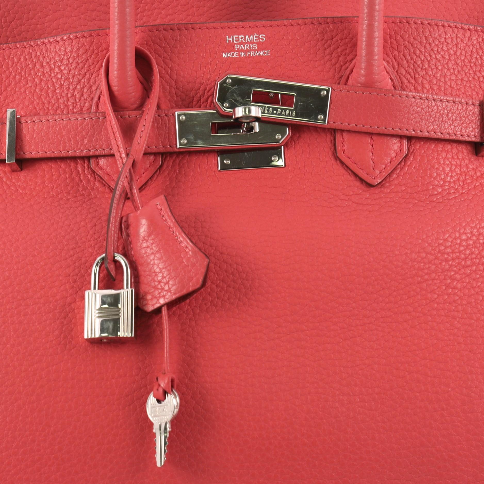  Hermes Birkin Handbag Bougainvillea Clemence with Palladium Hardware 35 1