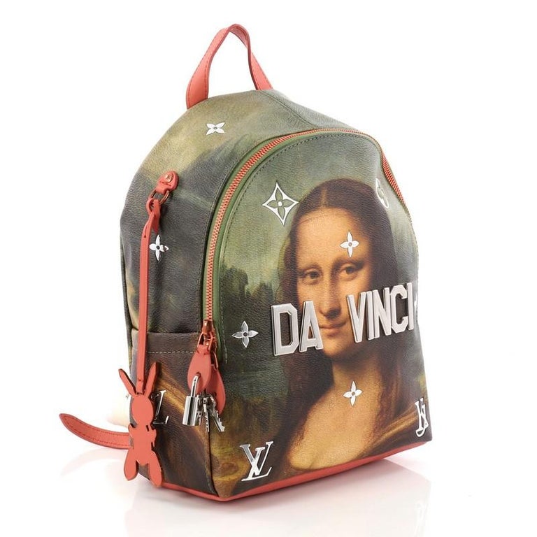 Louis Vuitton Palm Springs Backpack Limited Edition Jeff Koons Da Vinci  Print at 1stDibs