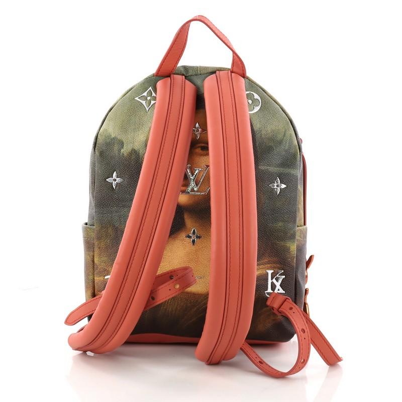 Brown Louis Vuitton Palm Springs Backpack Limited Edition Jeff Koons Da Vinci Print