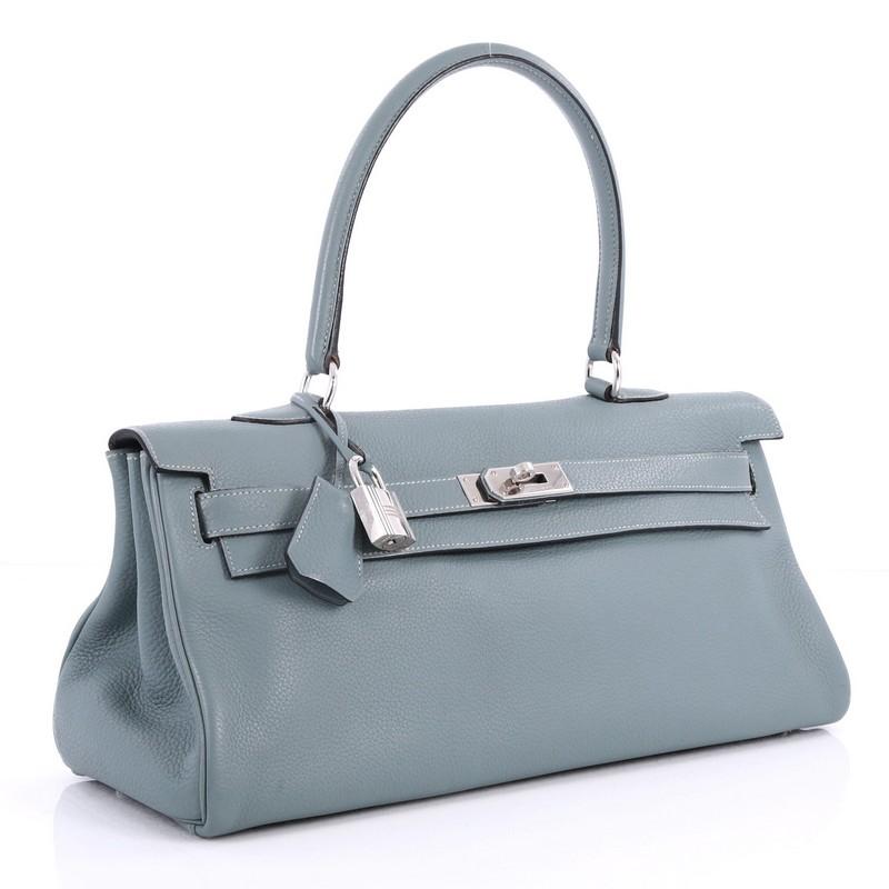 Gray Hermes Shoulder Kelly Handbag Clemence 42