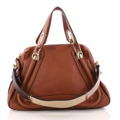 Used Chloe Paraty Top Handle Bag Leather Medium