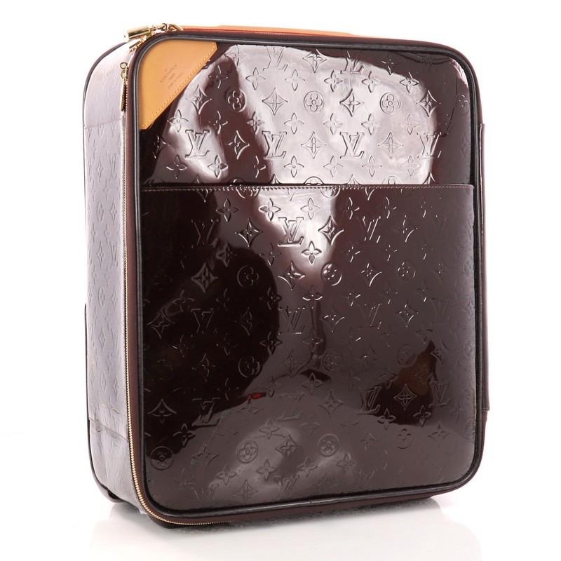 Black  Louis Vuitton Pegase Luggage Monogram Vernis 45