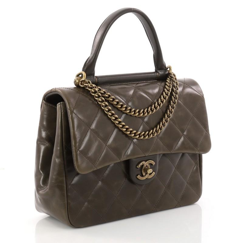 Chanel gold bar top handle bag top