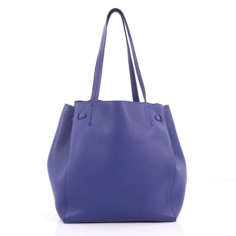 Celine Phantom Tie Cabas Tote Leather Small In Good Condition In NY, NY