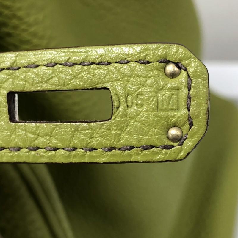 Hermes Birkin Handbag Vert Anis Togo with Palladium Hardware 35 5