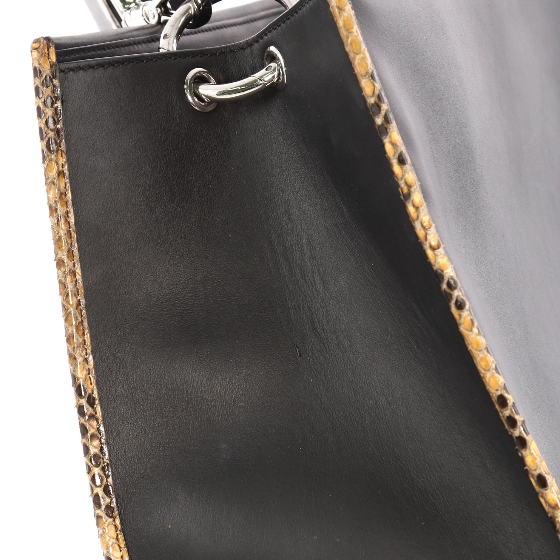 Fendi Runaway Handbag Leather and Python Medium 2