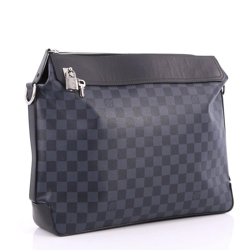 Black Louis Vuitton Greenwich Messenger Bag Damier Cobalt