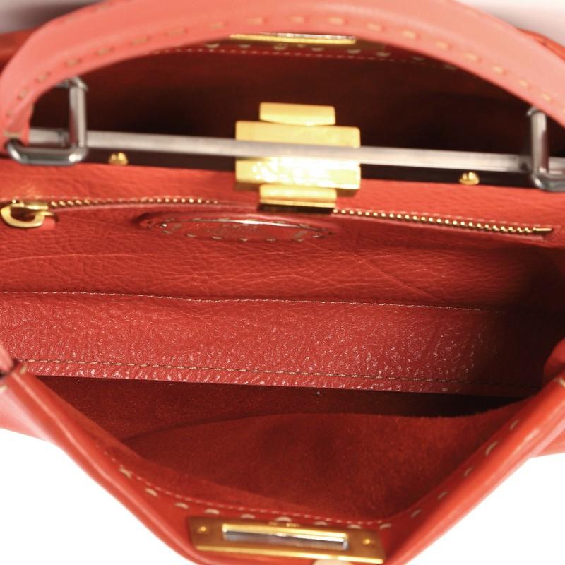 Fendi Selleria Peekaboo Handbag Leather Regular 4