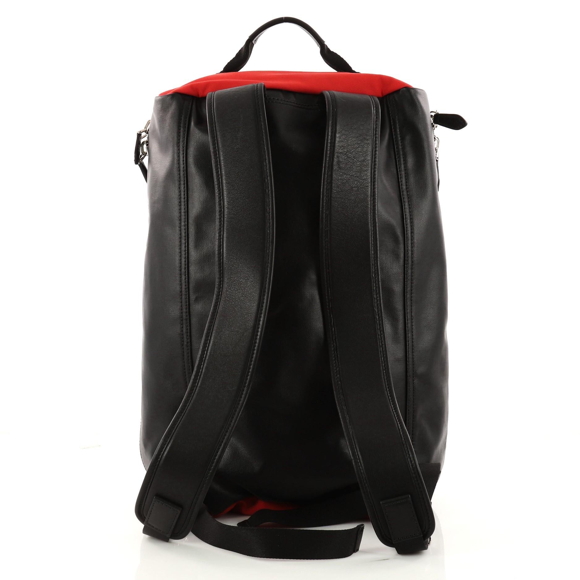 Red Givenchy Convertible Duffle Backpack Nylon and Leather