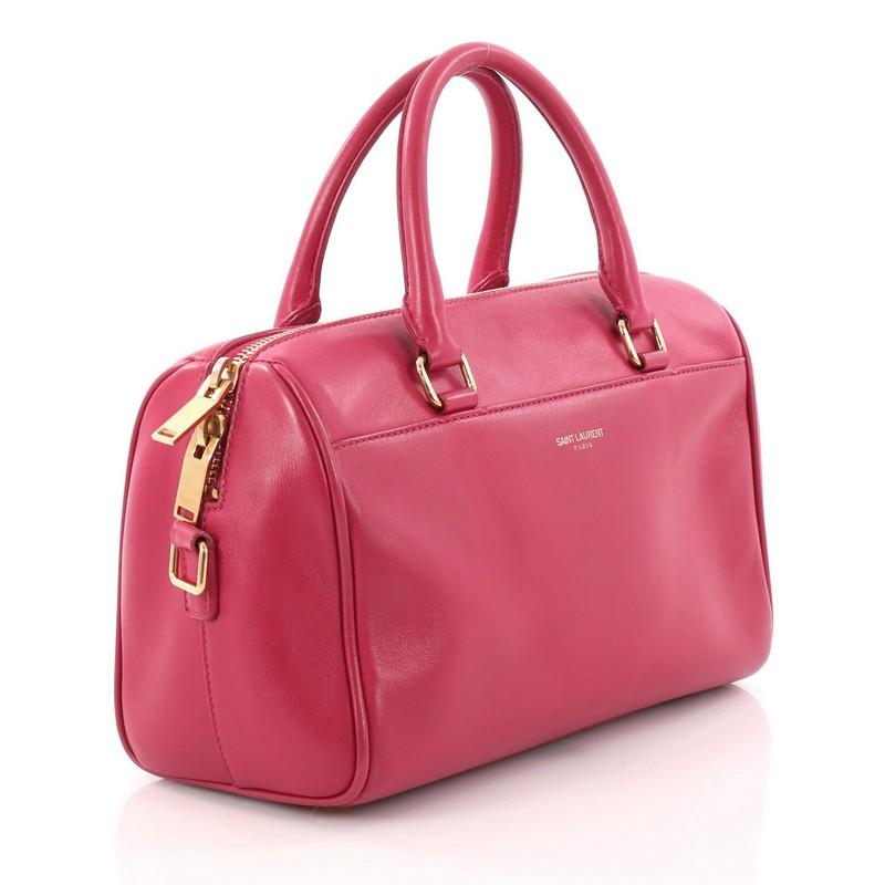 Pink Saint Laurent Classic Baby Duffle Bag Leather