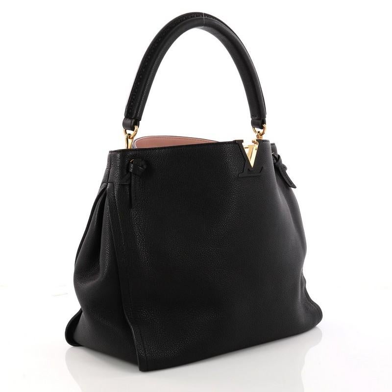 Black  Louis Vuitton Tournon Handbag Leather