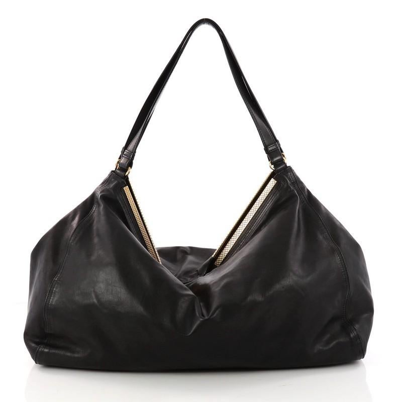 Bottega Veneta Frame Shoulder Bag Leather Large In Good Condition In NY, NY