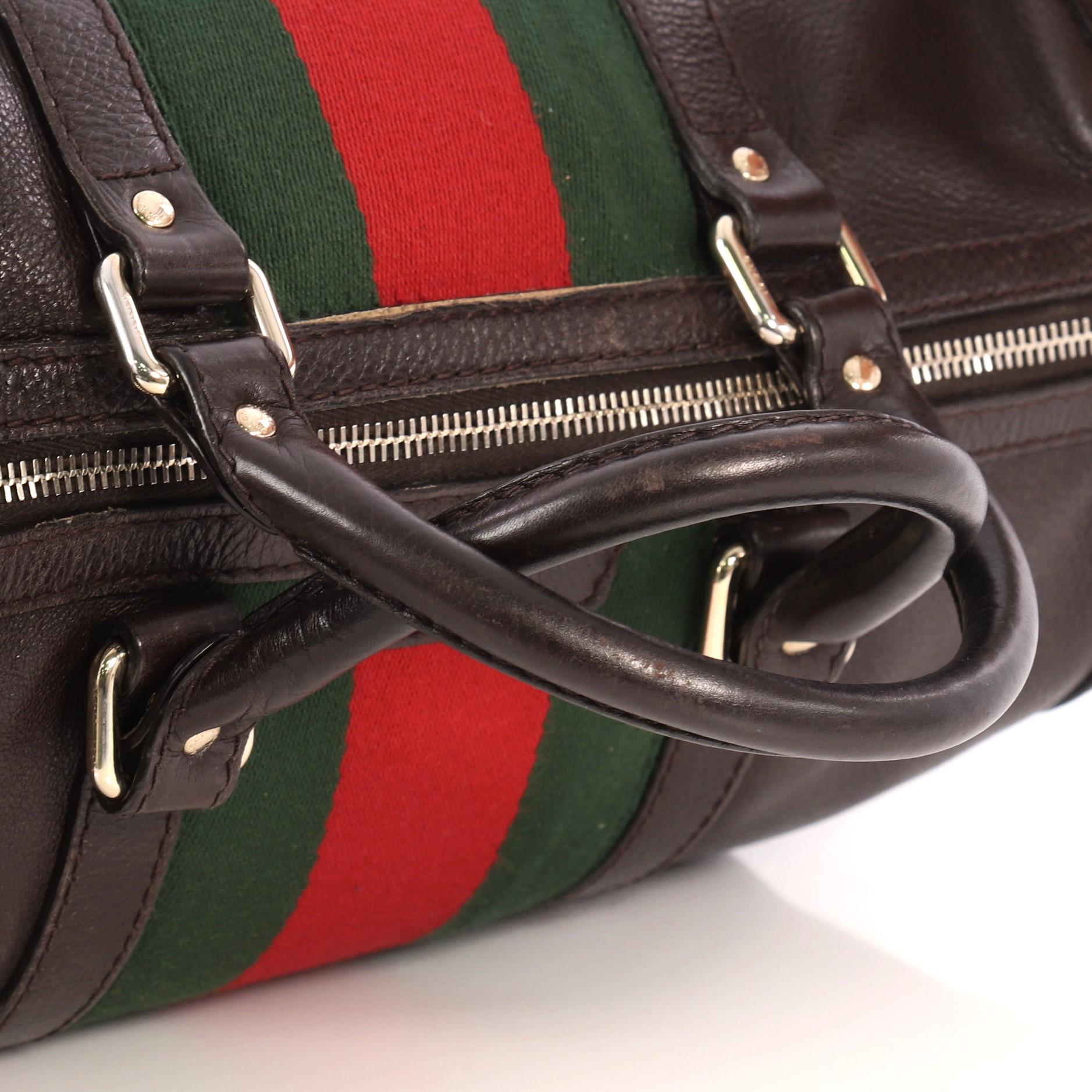 Women's or Men's Gucci Vintage Web Boston Bag Leather Medium
