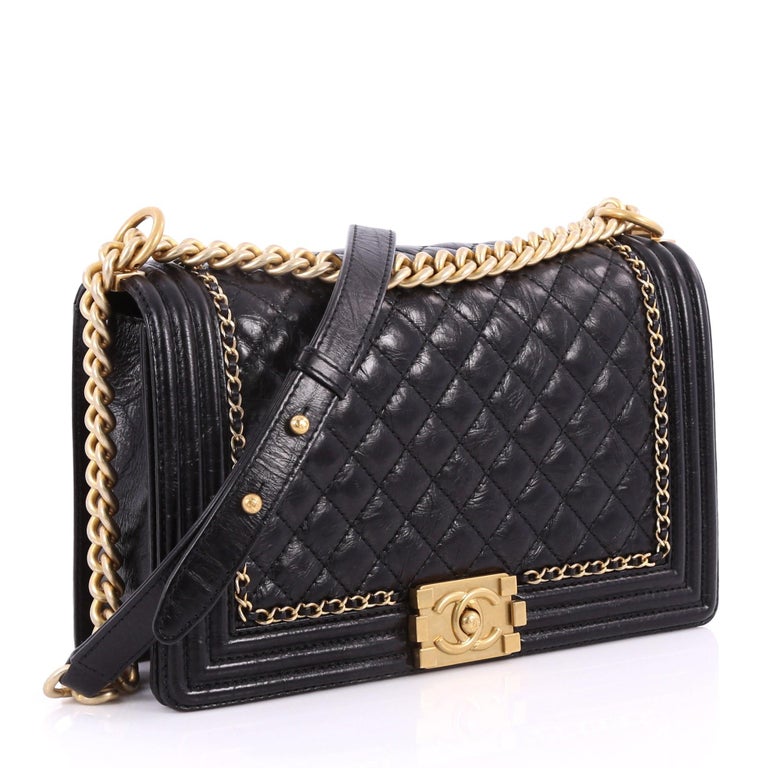 16K Chanel Black Classic Boy Jacket Small Flap Bag – Boutique Patina