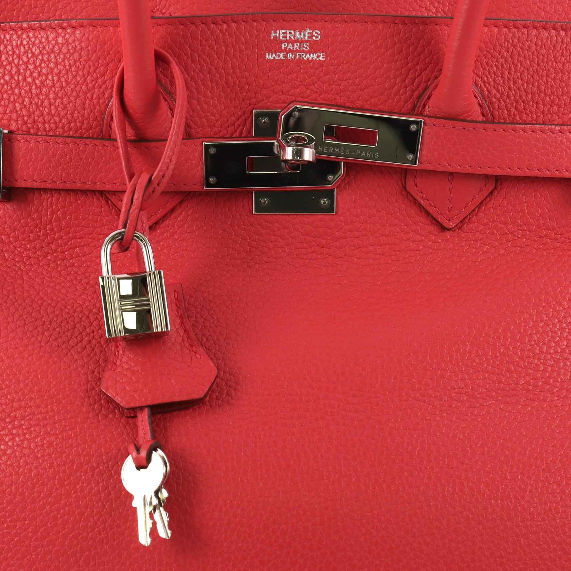 Hermes Birkin Handbag Rose Jaipur Clemence with Palladium Hardware 35 2
