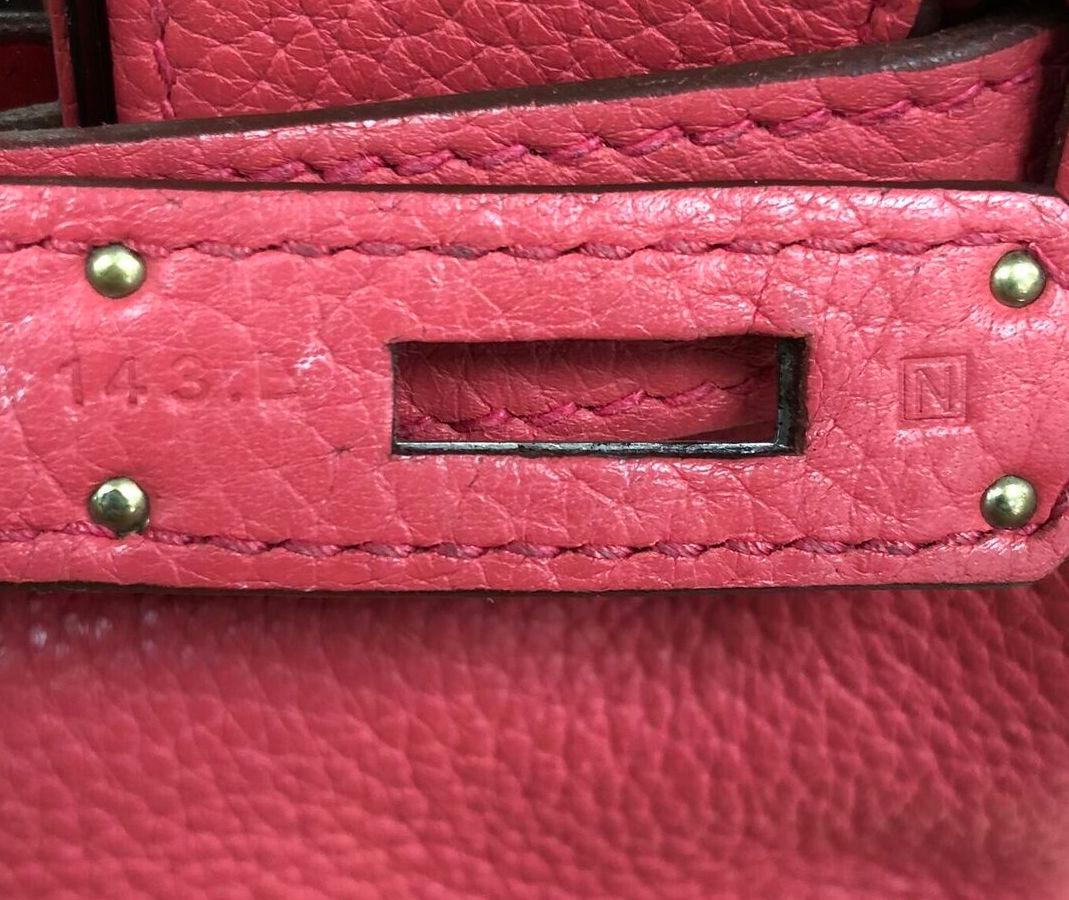 Hermes Birkin Handbag Rose Jaipur Clemence with Palladium Hardware 35 5