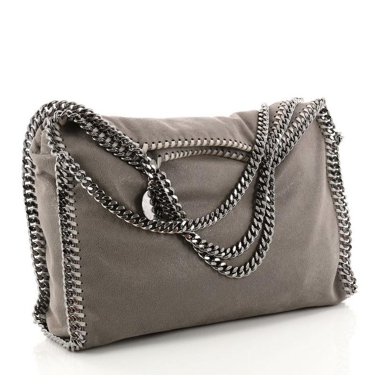 Stella Mccartney Falabella Fold Over Bag Gy Deer At 1stdibs Gray Stella Mccartney Falabella Fold Over Bag Gy Deer For