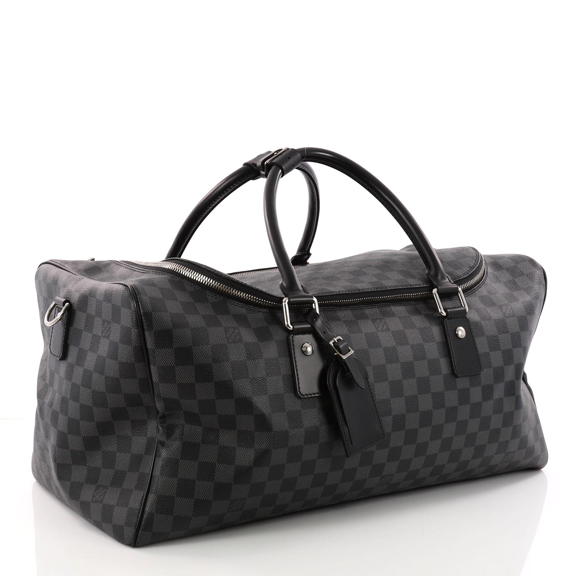Black Louis Vuitton Roadster Handbag Damier Graphite