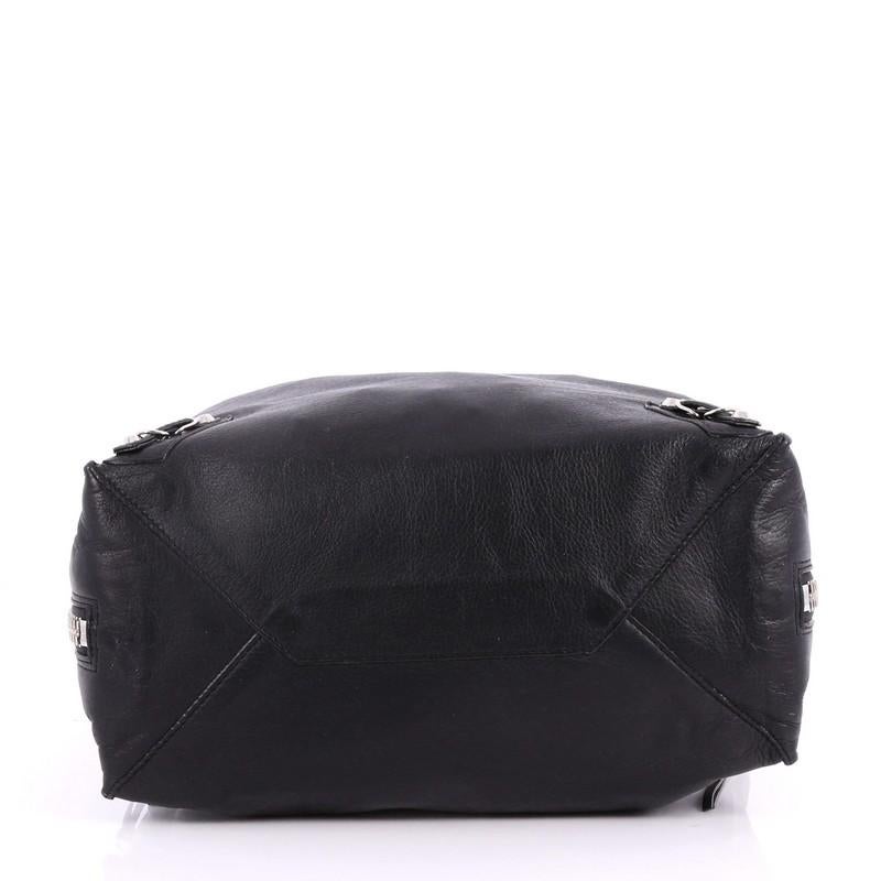 Black Balenciaga Papier A5 Zip Around Classic Studs Handbag Leather