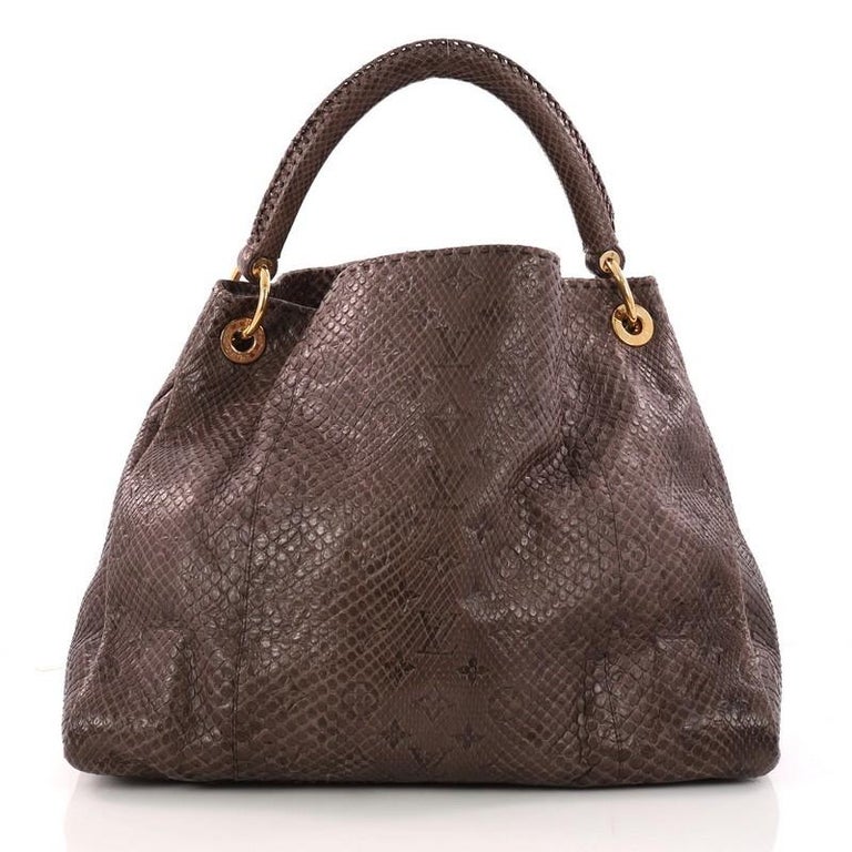 Louis Vuitton Artsy Handbag Monogram Embossed Python MM at 1stdibs