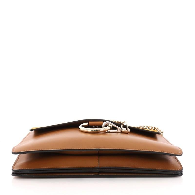 chloe faye leather and suede satchel