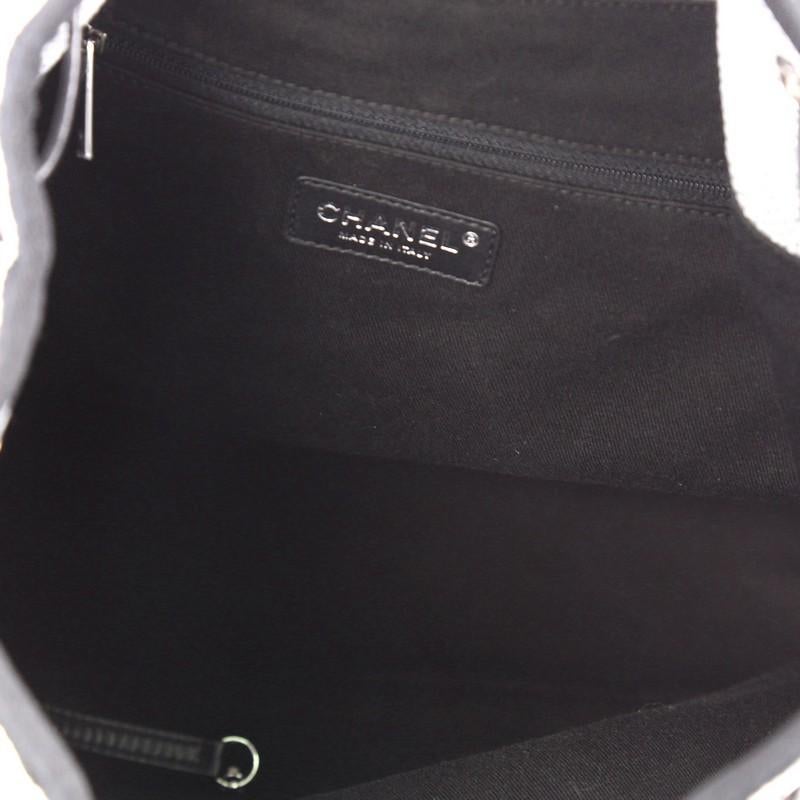 Gray Chanel Deauville Backpack Canvas Large