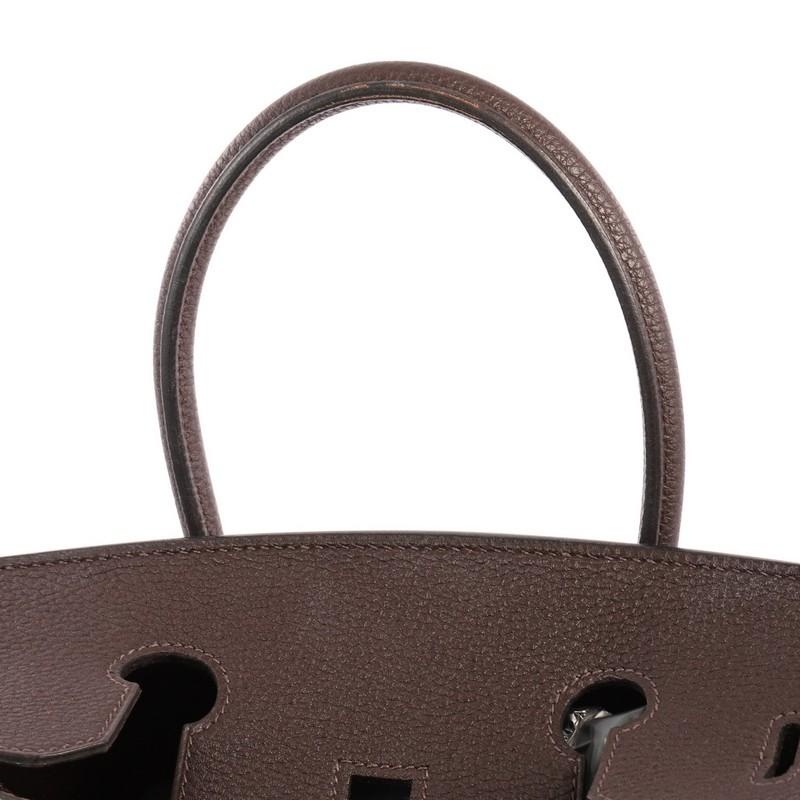 Hermes Birkin Handbag Café Togo with Palladium Hardware 35 3