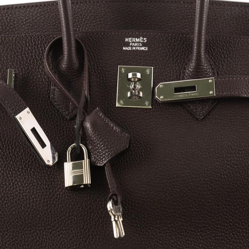 Hermes Birkin Handbag Café Togo with Palladium Hardware 35 4