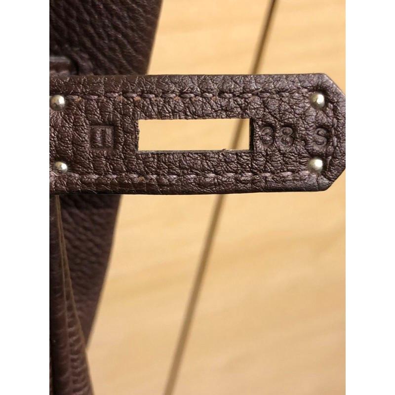 Hermes Birkin Handbag Café Togo with Palladium Hardware 35 5