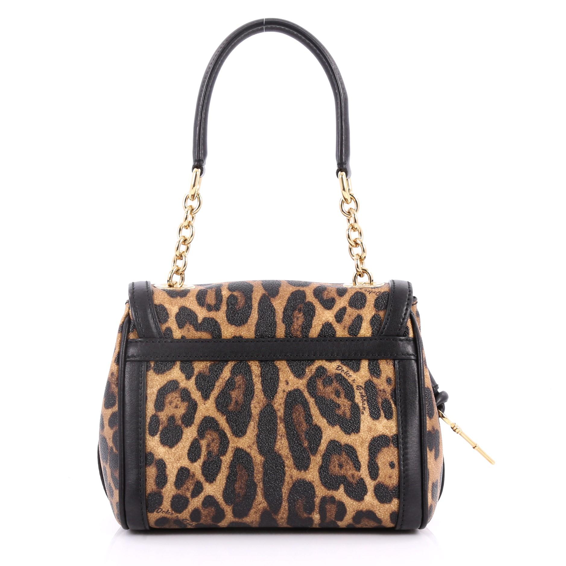 Dolce & Gabbana Miss B Shoulder Bag Printed Coated Canvas Small In Excellent Condition In NY, NY