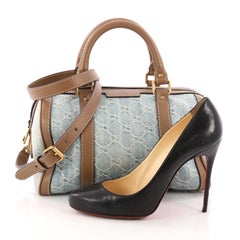 Gucci Convertible Joy Boston Bag GG Denim Small