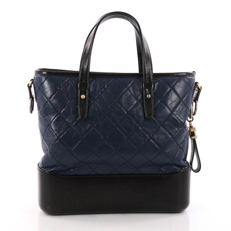 Chanel Gabrielle Shopping Tote Quilted Calfskin Medium In Excellent Condition In NY, NY