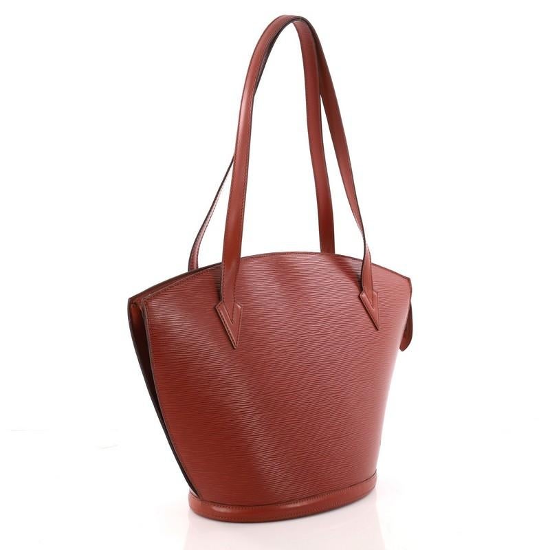 Brown Louis Vuitton Saint Jacques Handbag Epi Leather PM