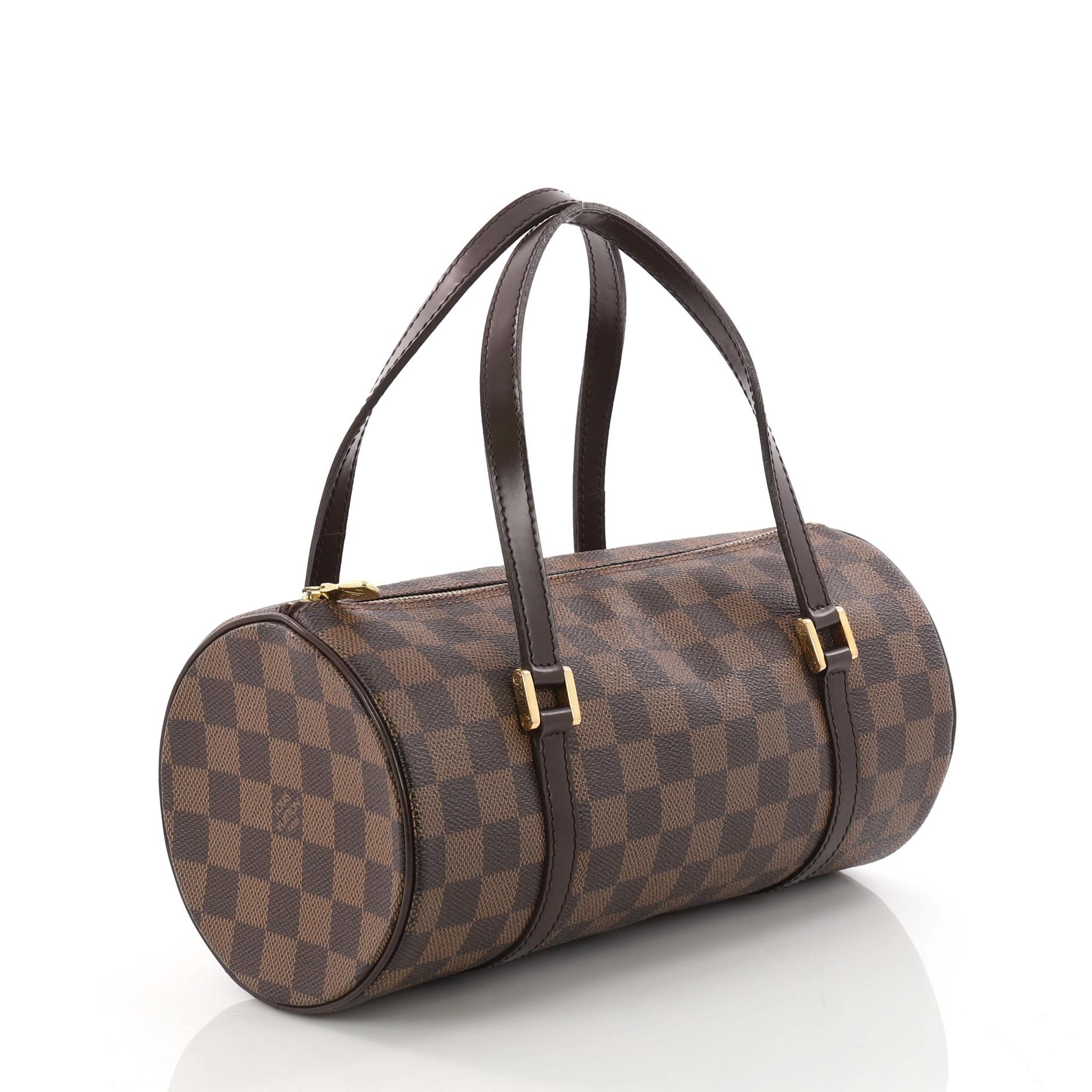 Black Louis Vuitton Papillon Handbag Damier 26