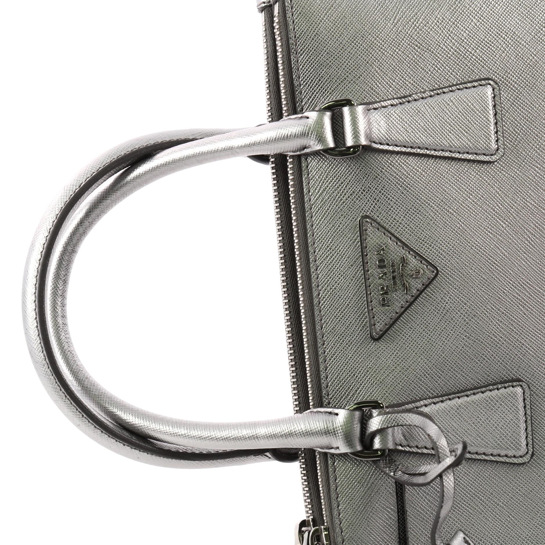 Prada Double Zip Lux Tote Saffiano Leather Mini 4